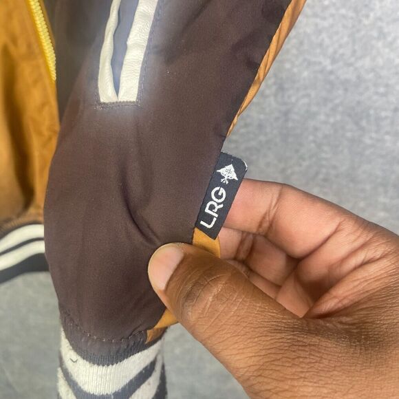 Lrg Lifted Research Group Bomber Jacket Mens M Varsity Windbreaker Ombre - Picture 4 of 13